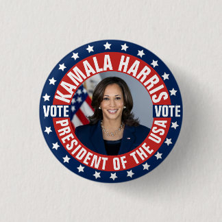 Badge Rond 2,50 Cm Campagne Kamala Harris