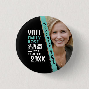 Badge Rond 2,50 Cm Campagne politique moderne tendance Publicité