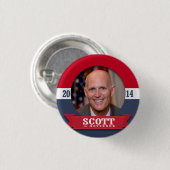 BADGE ROND 2,50 CM CAMPAGNE RICK SCOTT (Devant & derrière)