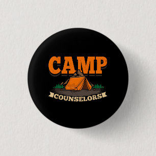 Badge Rond 2,50 Cm Camping - Conseiller de camp