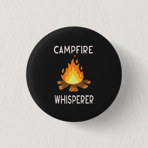 Badge Rond 2,50 Cm Camping - Whisperer de feu de camp