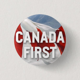 Badge Rond 2,50 Cm Canada d'abord. Message du Parti conservateur du C