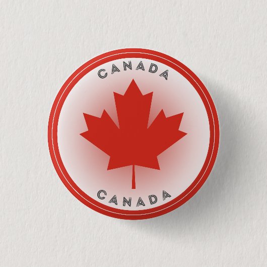 Badge Rond 2,50 Cm Canada Maple Leaf Circle Shape (Devant)