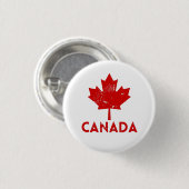 Badge Rond 2,50 Cm Canada Souvenir Vintage (Devant & derrière)