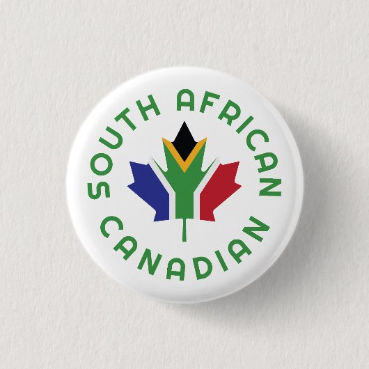Badge Rond 2,50 Cm Canadien sud-africain (Devant)