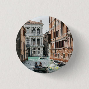 Badge Rond 2,50 Cm Canal de bateau de Venise