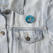 Badge Rond 2,50 Cm Canard de Majard volant (En situation)