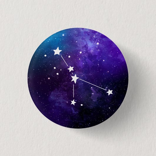 Badge Rond 2,50 Cm Cancer Constellation Zodiaque (Devant)