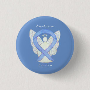Badge Rond 2,50 Cm Cancer de l'estomac Sensibilisation à l'angle Rub