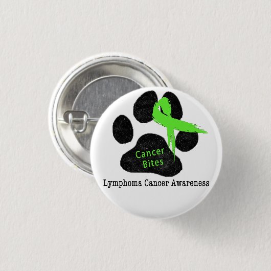 Badge Rond 2,50 Cm Cancer du lymphome chez les chiens Sensibilisation (Devant & derrière)