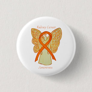 Badge Rond 2,50 Cm Cancer du rein Sensibilisation à l'angle Ruban Pe