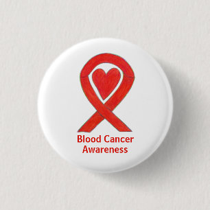 Badge Rond 2,50 Cm Cancer du sang Pins à ruban de sensibilisation au