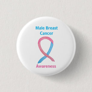 Badge Rond 2,50 Cm Cancer du sein masculin Pins personnalisés bleus
