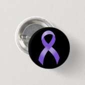 Badge Rond 2,50 Cm Cancer général - Ruban Lavender (Devant & derrière)