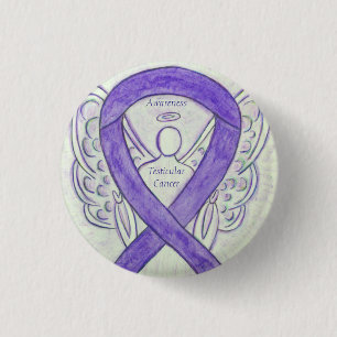 Badge Rond 2,50 Cm Cancer testiculaire Sensibilisation à l'angle Écor