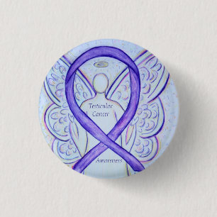 Badge Rond 2,50 Cm Cancer testiculaire Sensibilisation à l'angle Ruba
