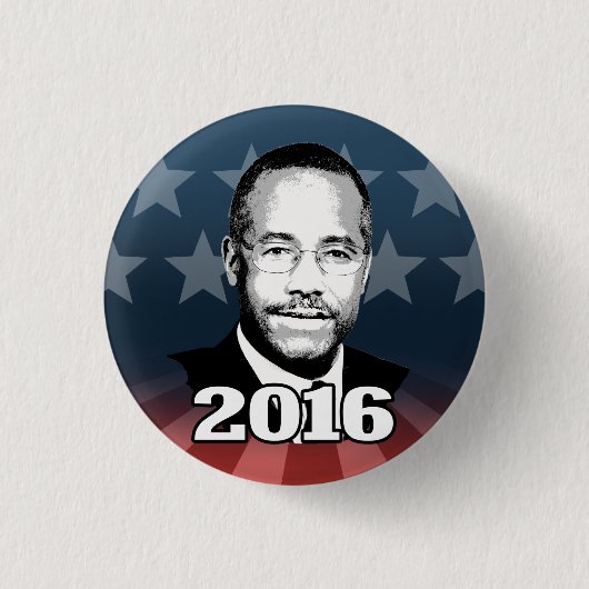 BADGE ROND 2,50 CM CANDIDAT 2016 DE BEN CARSON (Devant)