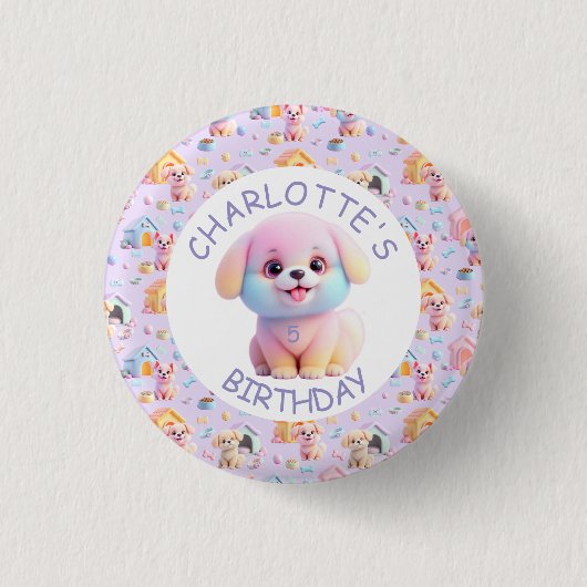 Badge Rond 2,50 Cm Canine 2 (Devant)