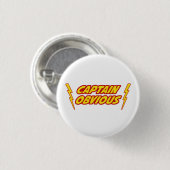 Badge Rond 2,50 Cm Capitaine Obvious Superhero (Devant & derrière)