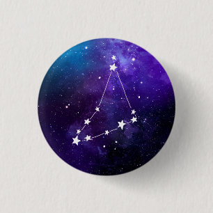 Badge Rond 2,50 Cm Capricorne Constellation Zodiac