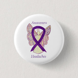 Badge Rond 2,50 Cm Capsules Sensibilisation Ruban Angle Épingle Perso