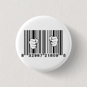Badge Rond 2,50 Cm Capturé par la prison de code barres du