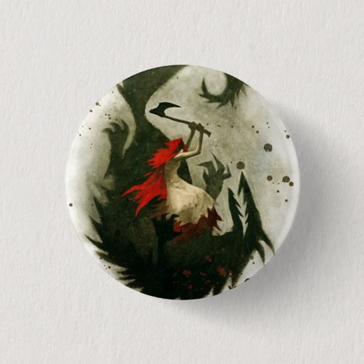 Badge Rond 2,50 Cm capuchon rouge (Devant)