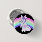 Badge Rond 2,50 Cm Caractère de fleur adorable Arc-en-ciel (Devant & derrière)