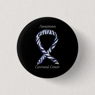 Badge Rond 2,50 Cm Carcinoïde Cancer Sensibilisation Ruban Personnal