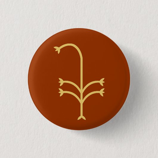 Badge Rond 2,50 Cm Carex fleurissant (Devant)