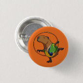 Badge Rond 2,50 Cm Caricature du capybara hythmic Hoop (Devant & derrière)