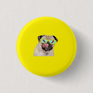 Badge Rond 2,50 Cm Carlin amoureux de la bouche d'incendie