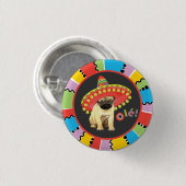 Badge Rond 2,50 Cm Carlin de fiesta (Devant & derrière)