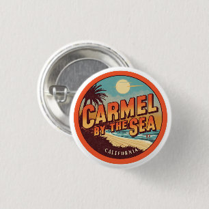 Badge Rond 2,50 Cm Carmel au bord de la mer californie côte pacifique