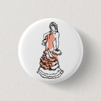 Badge Rond 2,50 Cm Carmen dans une plaque