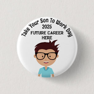 Badge Rond 2,50 Cm Carrière personnalisée Emmenez votre enfant au tra