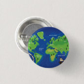Badge Rond 2,50 Cm Carte du monde (Devant & derrière)