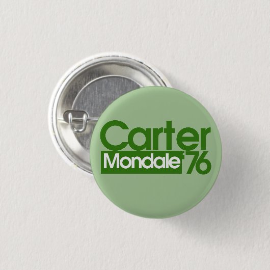 Badge Rond 2,50 Cm Carter Mondale Retro Politics (Devant & derrière)