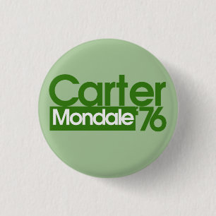 Badge Rond 2,50 Cm Carter Mondale Retro Politics