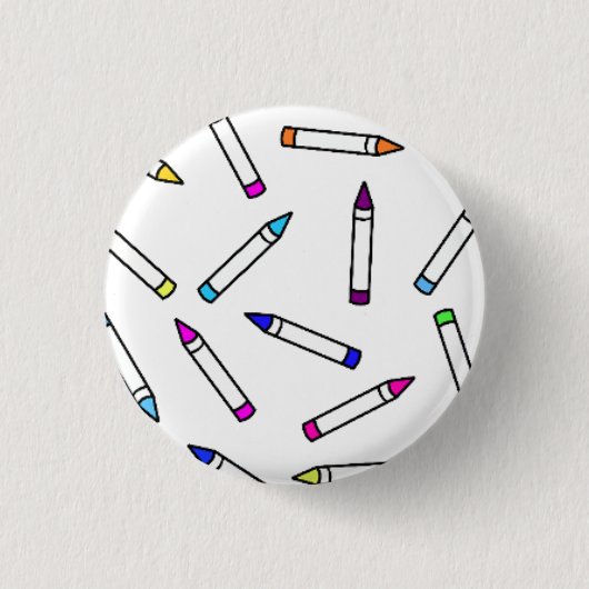Badge Rond 2,50 Cm Carton Crayon Motif décoratif (Devant)