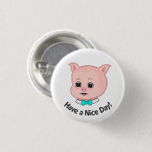 Badge Rond 2,50 Cm Carton de porc mignon (Devant & derrière)