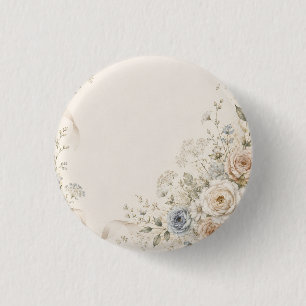 Badge Rond 2,50 Cm Carton d'invitation de mariage aux détails floraux