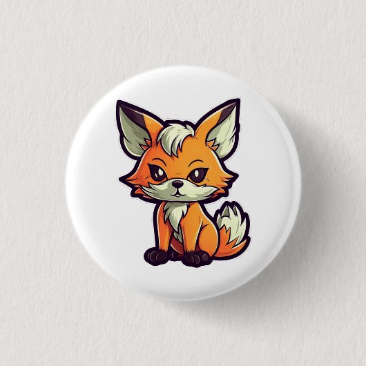 BADGE ROND 2,50 CM CARTOON FOX (Devant)