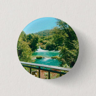 Badge Rond 2,50 Cm Cascades de Krka - Parc national de Krka - Croatie