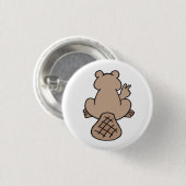 Badge Rond 2,50 Cm Castor de paix (Devant & derrière)