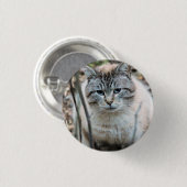 Badge Rond 2,50 Cm Cat (Devant & derrière)