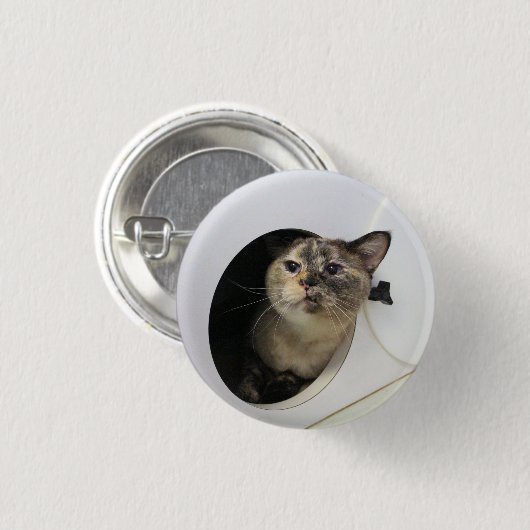 Badge Rond 2,50 Cm Cat (Devant & derrière)