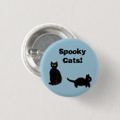 Badge Rond 2,50 Cm Cat Art Two Black Kitty (Devant & derrière)