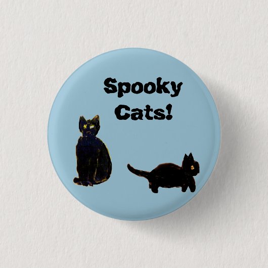Badge Rond 2,50 Cm Cat Art Two Black Kitty (Devant)