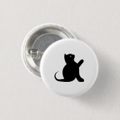 Badge Rond 2,50 Cm Cat dit bonjour (Devant & derrière)